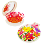 Pylones Aynalı Katlanabilir Saç Fırçası - Lady Retro - Tulipes
