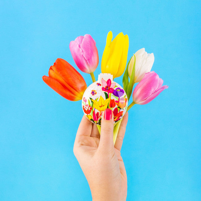 Pylones Aynalı Katlanabilir Saç Fırçası - Lady Retro - Tulipes