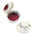 Pylones Aynalı Katlanabilir Saç Fırçası - Lady Retro - White Cat