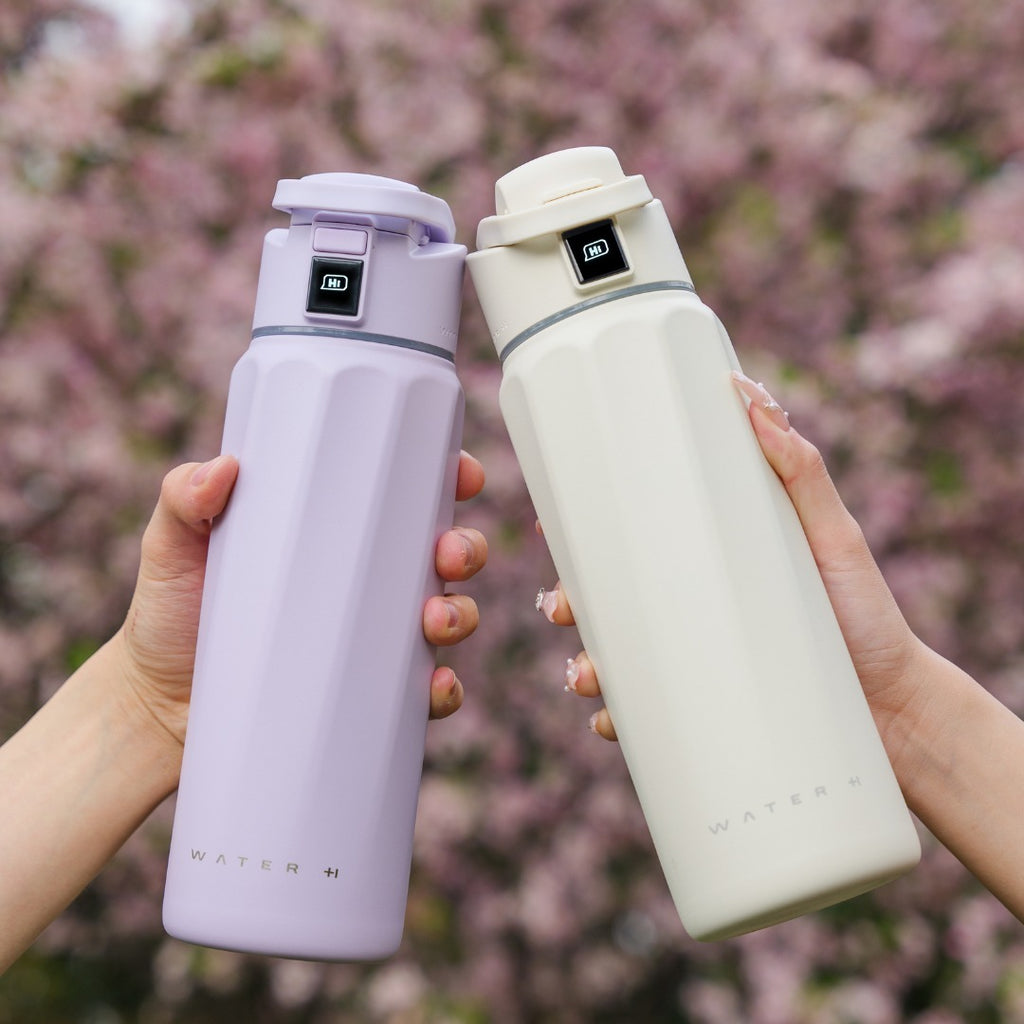 WaterH Boost Akıllı Termos - Hidrasyon Takibi Yapan, Yalıtımlı 0.7 L Akıllı Su Şişesi - Mor