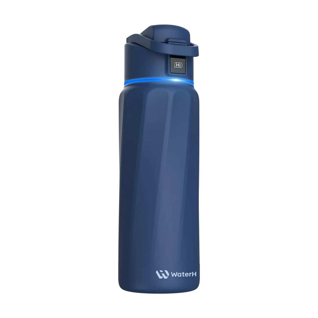 WaterH Boost Akıllı Termos - Hidrasyon Takibi Yapan, Yalıtımlı 0.7 L Akıllı Su Şişesi - Koyu Mavi