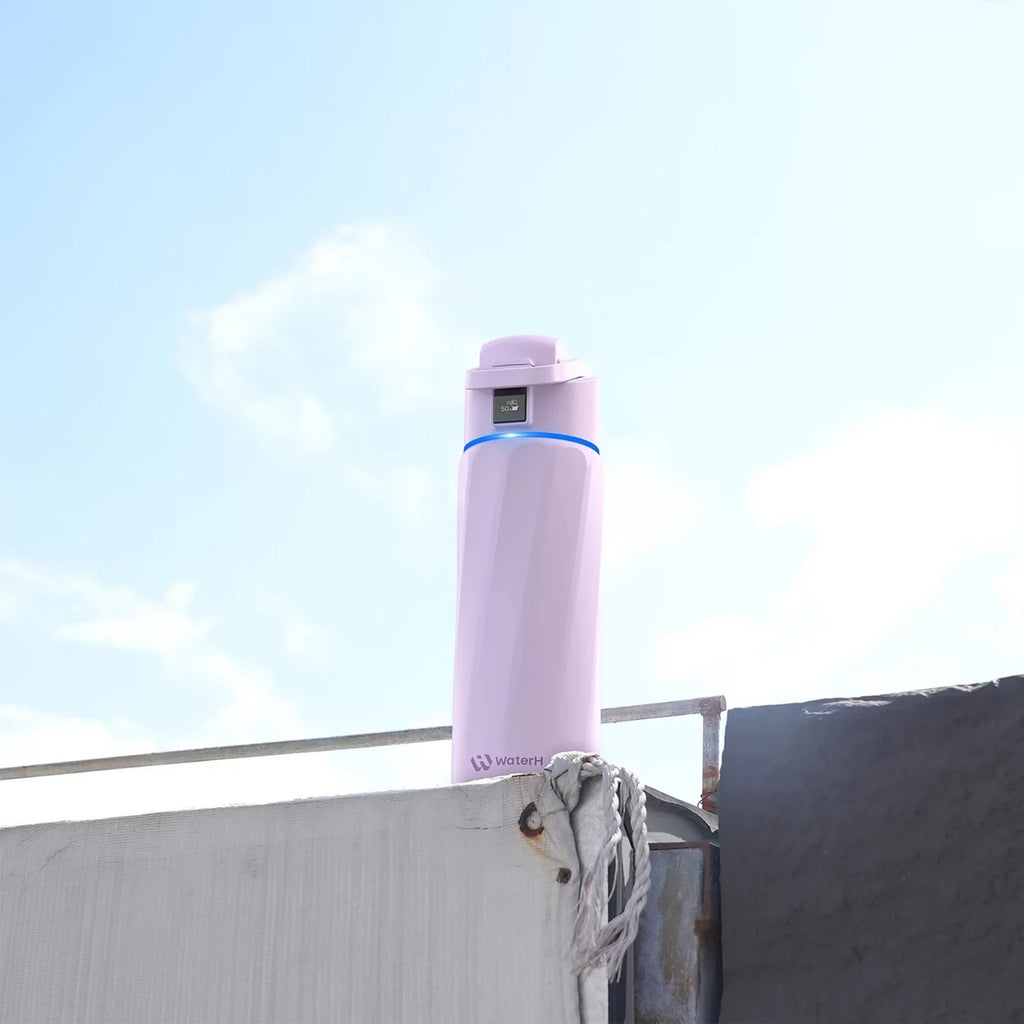 WaterH Boost Akıllı Termos - Hidrasyon Takibi Yapan, Yalıtımlı 0.7 L Akıllı Su Şişesi - Mor