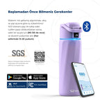 WaterH Boost Akıllı Termos - Hidrasyon Takibi Yapan, Yalıtımlı 0.7 L Akıllı Su Şişesi - Mor