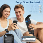 WaterH Boost Akıllı Termos - Hidrasyon Takibi Yapan, Yalıtımlı 0.7 L Akıllı Su Şişesi - Siyah