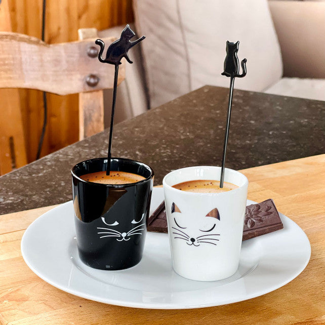 white cat tazzina