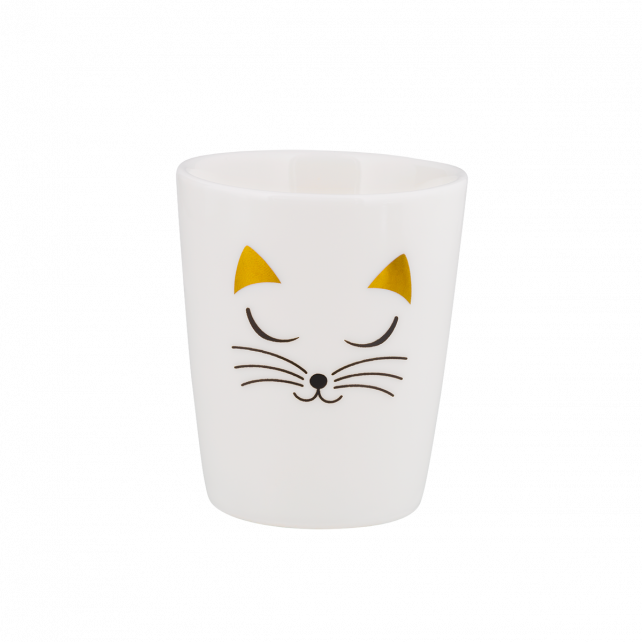 white cat tazzina