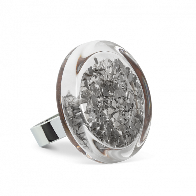 Silver Cachou Medium Paillettes