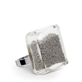 Silver Carré Medium Billes