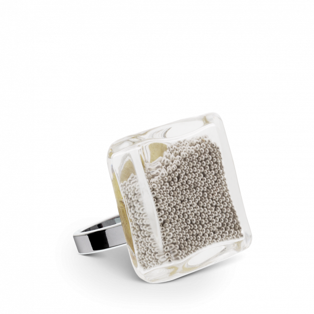 Silver Carré Mini Billes
