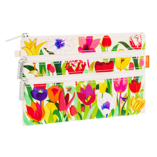Pylones 3 Fermuarlı Çanta - Zip It - Tulipes