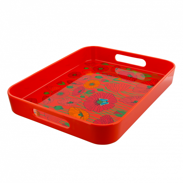 Pylones Servis Tepsisi - Aperitime - Coquelicots (Orta Boy)