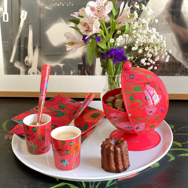 Pylones Metal Şekerlik - Sugar Pot - Coquelicots