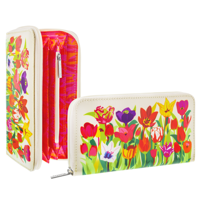 Pylones Büyük Boy Cüzdan - Voyage - Tulipes