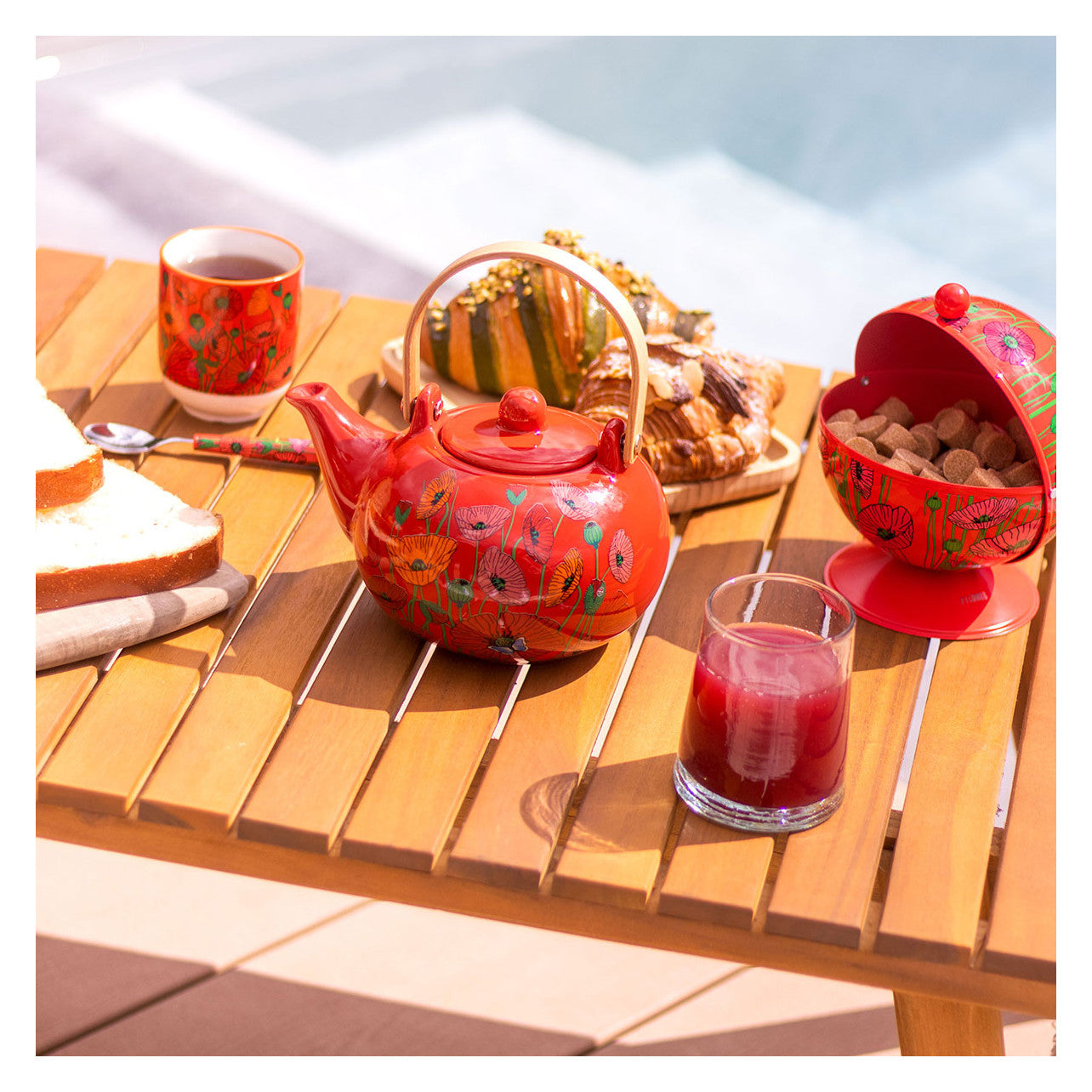 Coquelicots  Çaydanlık