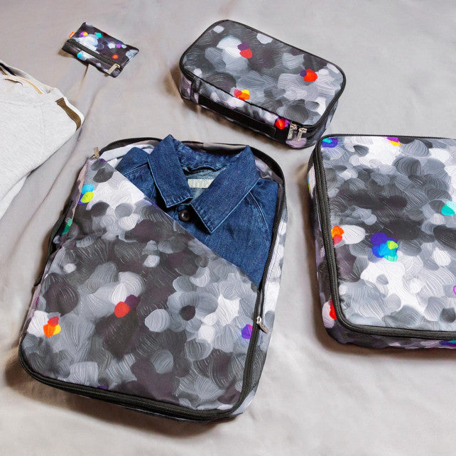 Pylones 3'lü Seyahat Çantası Seti - Travel Organizer - Black Palette