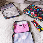 Pylones 3'lü Seyahat Çantası Seti - Travel Organizer - Jardin fleuri