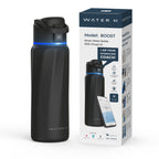 WaterH Boost Akıllı Termos - Hidrasyon Takibi Yapan, Yalıtımlı 0.7 L Akıllı Su Şişesi - Siyah
