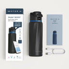 WaterH Boost Akıllı Termos - Hidrasyon Takibi Yapan, Yalıtımlı 0.7 L Akıllı Su Şişesi - Siyah